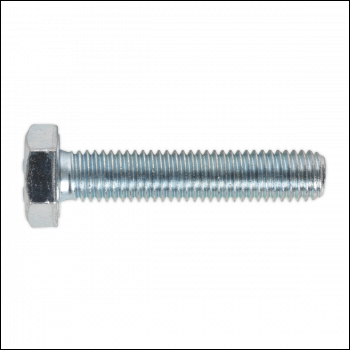 Sealey SS1050 8.8 Zinc Plated HT Setscrew M10 x 50mm, DIN 933 - Pack of 25