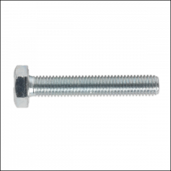 Sealey SS1060 8.8 Zinc Plated HT Setscrew M10 x 60mm, DIN 933 - Pack of 25