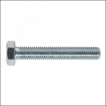 Sealey SS1275 8.8 Zinc Plated HT Setscrew M12 x 75mm, DIN 933 - Pack of 10