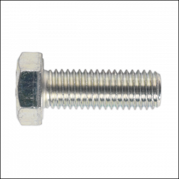 Sealey SS1440 8.8 Zinc Plated HT Setscrew M14 x 40mm, DIN 933 - Pack of 10