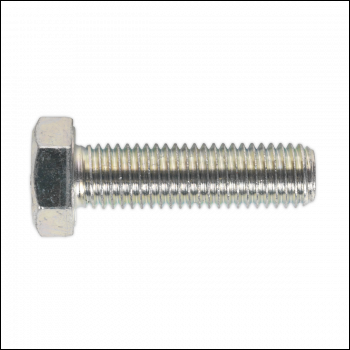 Sealey SS1450 8.8 Zinc Plated HT Setscrew M14 x 50mm, DIN 933 - Pack of 10