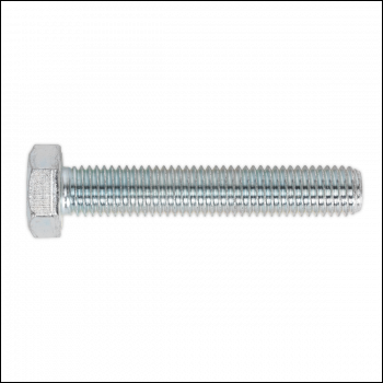 Sealey SS1480 8.8 Zinc Plated HT Setscrew M14 x 80mm, DIN 933 - Pack of 10