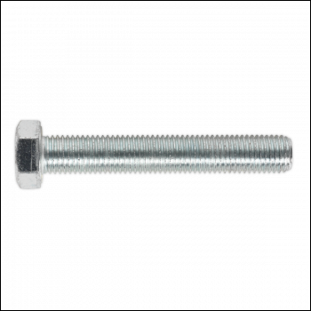 Sealey SS16100 8.8 Zinc Plated HT Setscrew M16 x 100mm, DIN 933 - Pack of 5