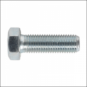 Sealey SS1650 8.8 Zinc Plated HT Setscrew M16 x 50mm, DIN 933 - Pack of 10