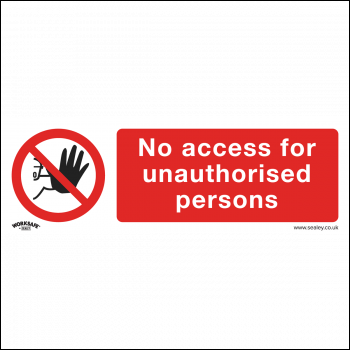 Sealey SS17V10 Worksafe® No Access Safety Sign, Self-Adhesive Vinyl - Pack of 10