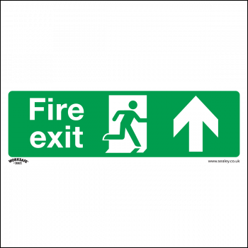 Sealey SS28P1 Worksafe® Fire Exit (Up) Safety Sign - Rigid Plastic