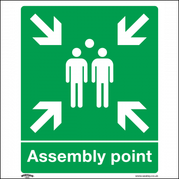 Sealey SS37P1 Worksafe® Assembly Point Safety Sign - Rigid Plastic