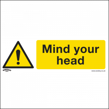 Sealey SS39P1 Worksafe® Mind Your Head Safety Sign - Rigid Plastic