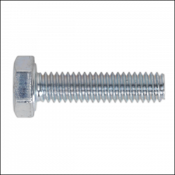 Sealey SS410 8.8 Zinc Plated HT Setscrew M4 x 10mm, DIN 933 - Pack of 50