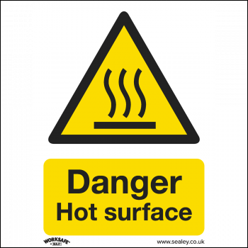 Sealey SS42V1 Worksafe® Danger Hot Surface Safety Sign - Self-Adhesive Vinyl