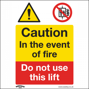 Sealey SS43P1 Worksafe® Caution Do Not Use Lift Safety Sign - Rigid Plastic