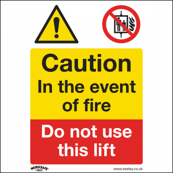 Sealey SS43V10 Worksafe® Caution Do Not Use Lift Safety Sign, Self-Adhesive Vinyl - Pack of 10