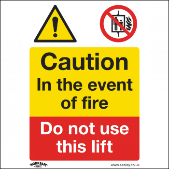 Sealey SS43V1 Worksafe® Caution Do Not Use Lift Safety Sign - Self-Adhesive Vinyl