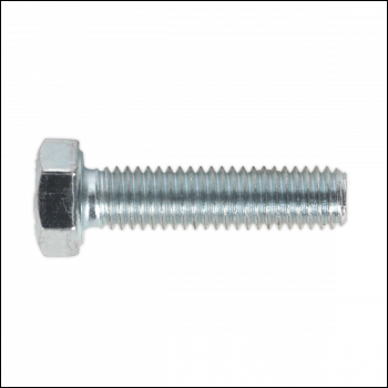 Sealey SS520 8.8 Zinc Plated HT Setscrew M5 x 20mm, DIN 933 - Pack of 50