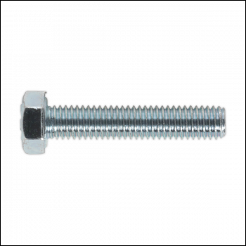 Sealey SS525 8.8 Zinc Plated HT Setscrew M5 x 25mm, DIN 933 - Pack of 50