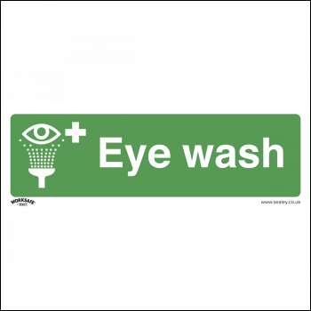 Sealey SS58P1 Worksafe® Eye Wash Safety Sign - Rigid Plastic