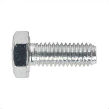 Sealey SS616 8.8 Zinc Plated HT Setscrew M6 x 16mm, DIN 933 - Pack of 50