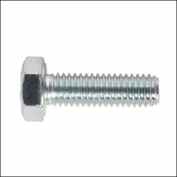 Sealey SS620 8.8 Zinc Plated HT Setscrew M6 x 20mm, DIN 933 - Pack of 50
