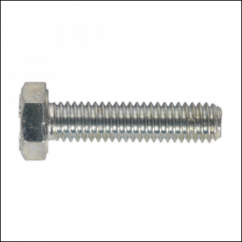 Sealey SS625 8.8 Zinc Plated HT Setscrew M6 x 25mm, DIN 933 - Pack of 50