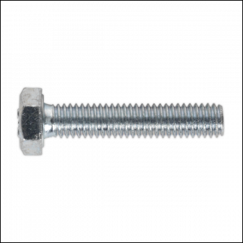Sealey SS630 8.8 Zinc Plated HT Setscrew M6 x 30mm, DIN 933 - Pack of 50