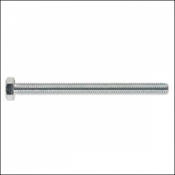 Sealey SS8100 8.8 Zinc Plated HT Setscrew M8 x 100mm, DIN 933 - Pack of 25