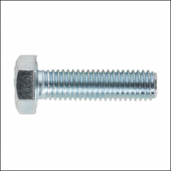 Sealey SS830 8.8 Zinc Plated HT Setscrew M8 x 30mm, DIN 933 - Pack of 50