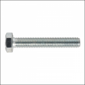 Sealey SS850 8.8 Zinc Plated HT Setscrew M8 x 50mm, DIN 933 - Pack of 50