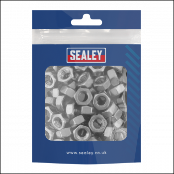 Sealey SS8 Stainless Steel Full Nut M8 x 1.25mm pitch, DIN 934 - Pack of 100