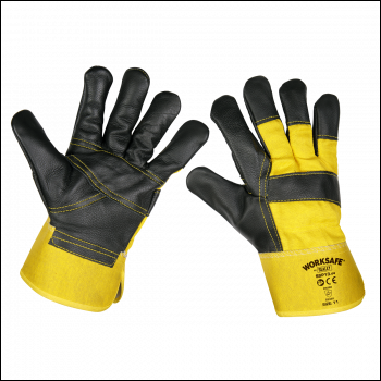 Sealey SSP13 Worksafe® Rigger's Gloves with Hide Palm - Pair