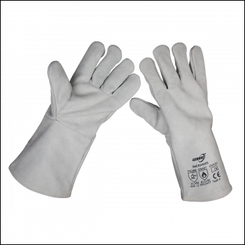 Sealey SSP151 Worksafe Heavy-Duty Leather Lined Welding Gauntlets, Extra-Large - Pair
