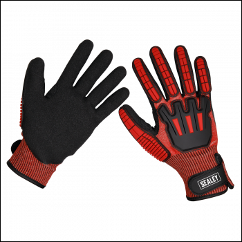 Sealey SSP38L Cut & Impact Resistant Gloves, Large - Pair