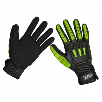 Sealey SSP39L Cut & Impact Resistant Gloves, Large - Pair