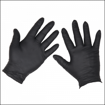 Sealey SSP60L Extra-Thick Powder-Free Disposable Nitrile Gloves, Large - Pack of 100