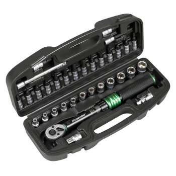 Sealey STW910B Torque Wrench Set 1/4 inch Sq Drive 5-25Nm 33pc