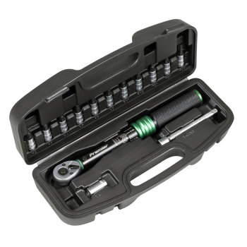 Sealey STW911B Torque Wrench Set 1/4 inch Sq Drive 5-25Nm 14pc