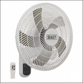 Sealey SWF18WR 3-Speed Wall Fan with Remote Control 18 inch  230V