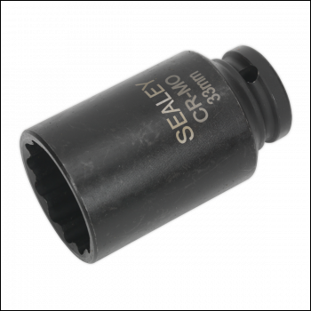Sealey SX0041 Premier Bi-Hex Deep Impact Socket 1/2 inch Sq Drive 33mm