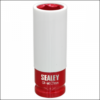 Sealey SX03021 Alloy Wheel Impact Socket 21mm 1/2 inch Sq Drive