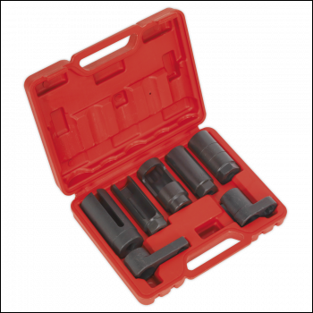 Sealey SX032 Oxygen Sensor Socket Set 3/8 inch  & 1/2 inch Sq Drive 7pc