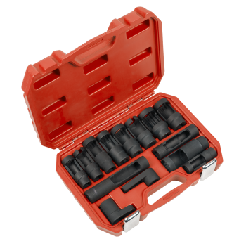 Sealey SX045 Oxygen & Diesel Injector Window Socket Set 1/2 inch Sq Drive 14pc