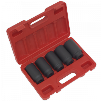 Sealey SX050 Impact Hub Nut Socket Set 1/2 inch Sq Drive 5pc