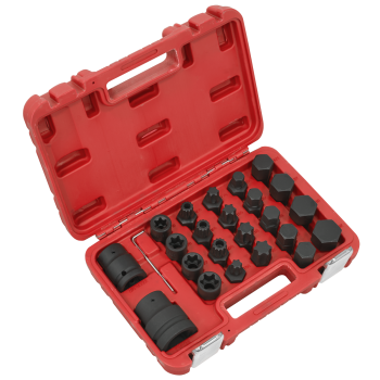 Sealey SX054 Impact Socket & Bit Set, 3/4 inch Sq & 1 inch Sq Drive 23pc