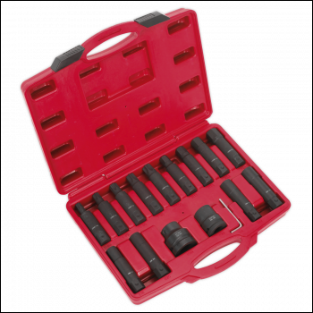 Sealey SX098 Impact Hex, TRX-Star* & TRX-Star* Female Socket Bit Set 3/4 inch  & 1 inch Sq Drive 16pc