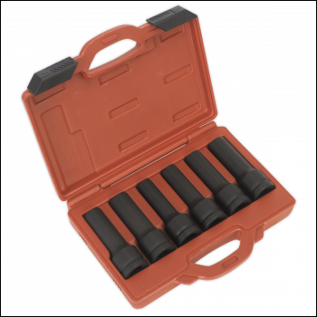 Sealey SX099 Impact & TRX-Star* Female Deep Socket Set 3/4 inch Sq Drive 12-Point 6pc