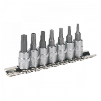 Sealey SX106 Premier TRX-TS* Security Socket Bit Set 1/4 inch Sq Drive 7pc
