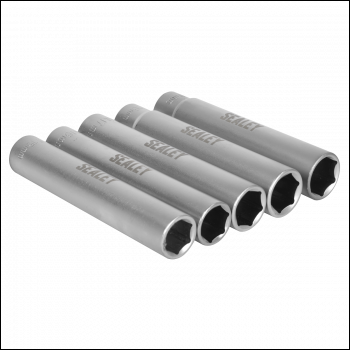 Sealey SX1519 Extra-Deep Socket Set 1/2”Sq Drive 5pc