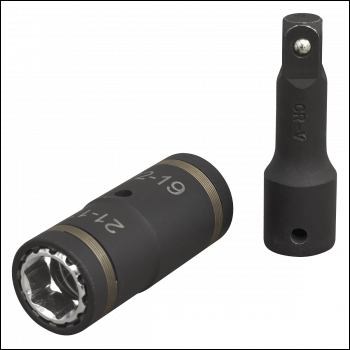 Sealey SX1821 4-in-1 Impact Socket Set 1/2 inch Sq Drive 2pc