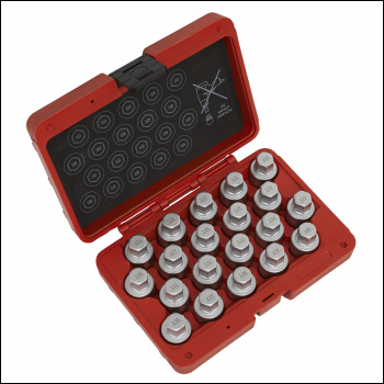 Sealey SX215 Locking Wheel Nut Key Set for Vauxhall-B 20pc