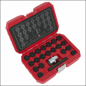 Sealey SX220 Locking Wheel Nut Key Set for VAG 22pc
