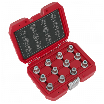 Sealey SX224 Locking Wheel Nut Key Set for VW 12pc